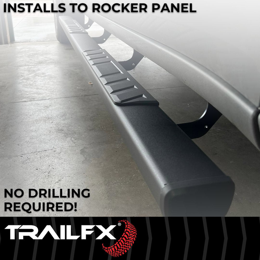 TrailFX T4 Trapezoid Step Bar For GM Colorado/Canyon Extended-Black (A4010B)
