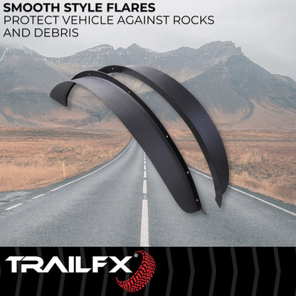 TrailFX Rear Flat Fender Flares For Ford Bronco 4 Door (BR006T)