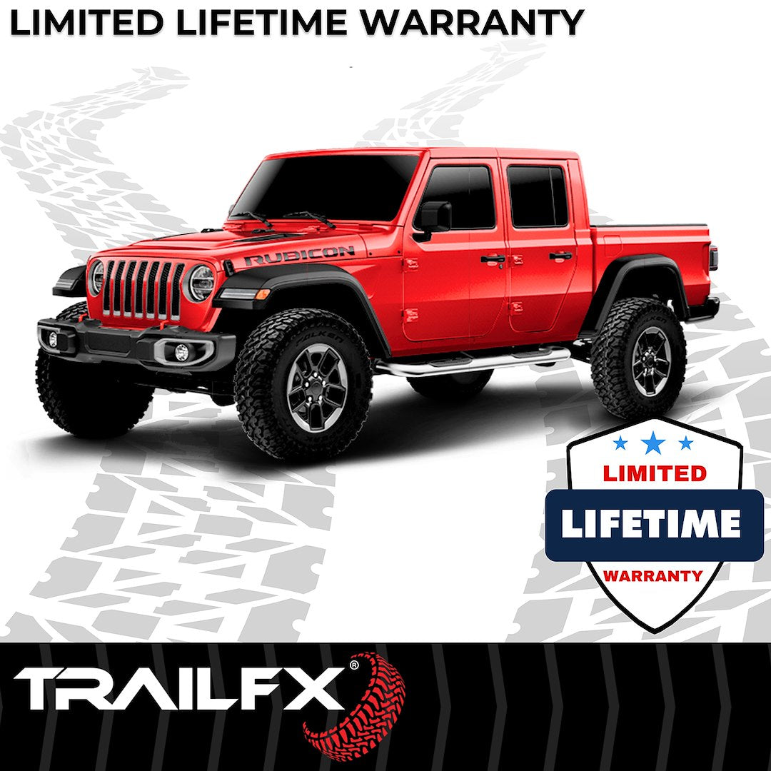 TrailFX 3" Round Step Bar For Jeep Gladiator- Stainless (A0063S)
