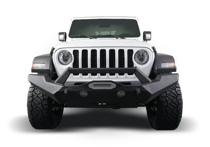 TrailFX Full Width Front Bumper with Skid Plate and Winch Mount For Jeep Wrangler JL/Gladiator (JL07T)