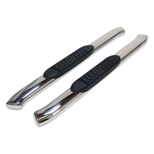 TrailFX 5" Oval Bent Step Bar For Ford F150-350 Standard-Stainless (A7072S)