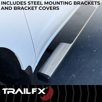 TrailFX T4 Trapezoid Step Bar For Toyota Tacoma Crew-Stainless (A4023S)