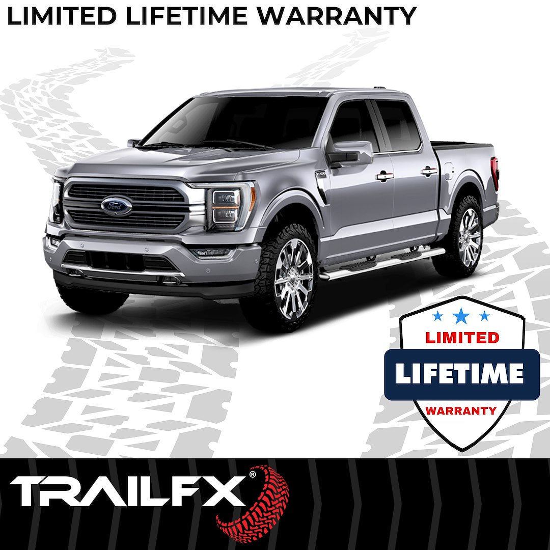 TrailFX 5" Oval Straight Step Bar For Ford F150-350 Extended-Stainless (A7041S)