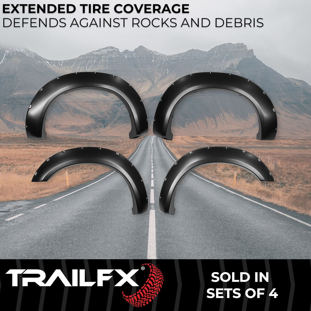 TrailFX Pocket Style Fender Flares for Ford F250 (TFF3005S)