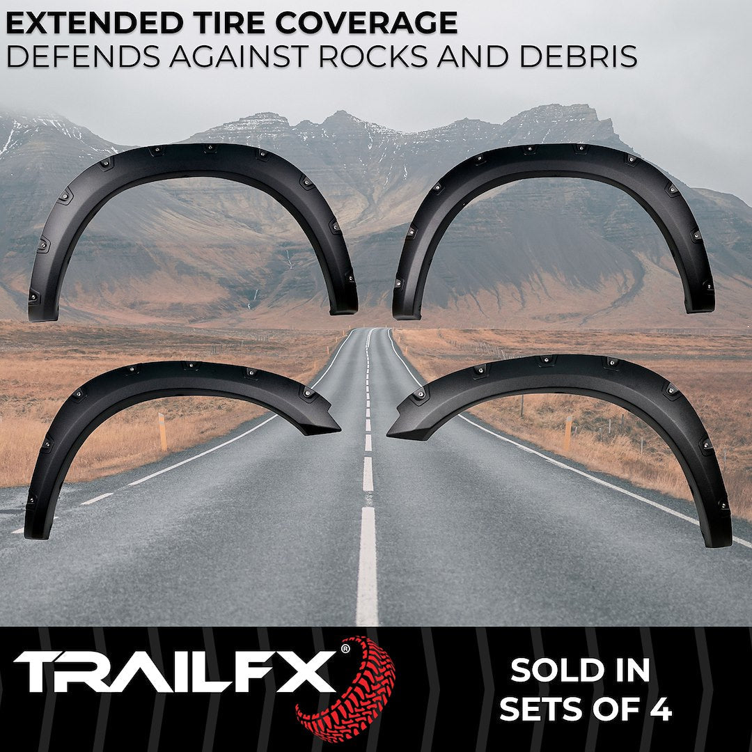 TrailFX Pocket Style Fender Flares For Ram 1500, Textured (TFD3002T)