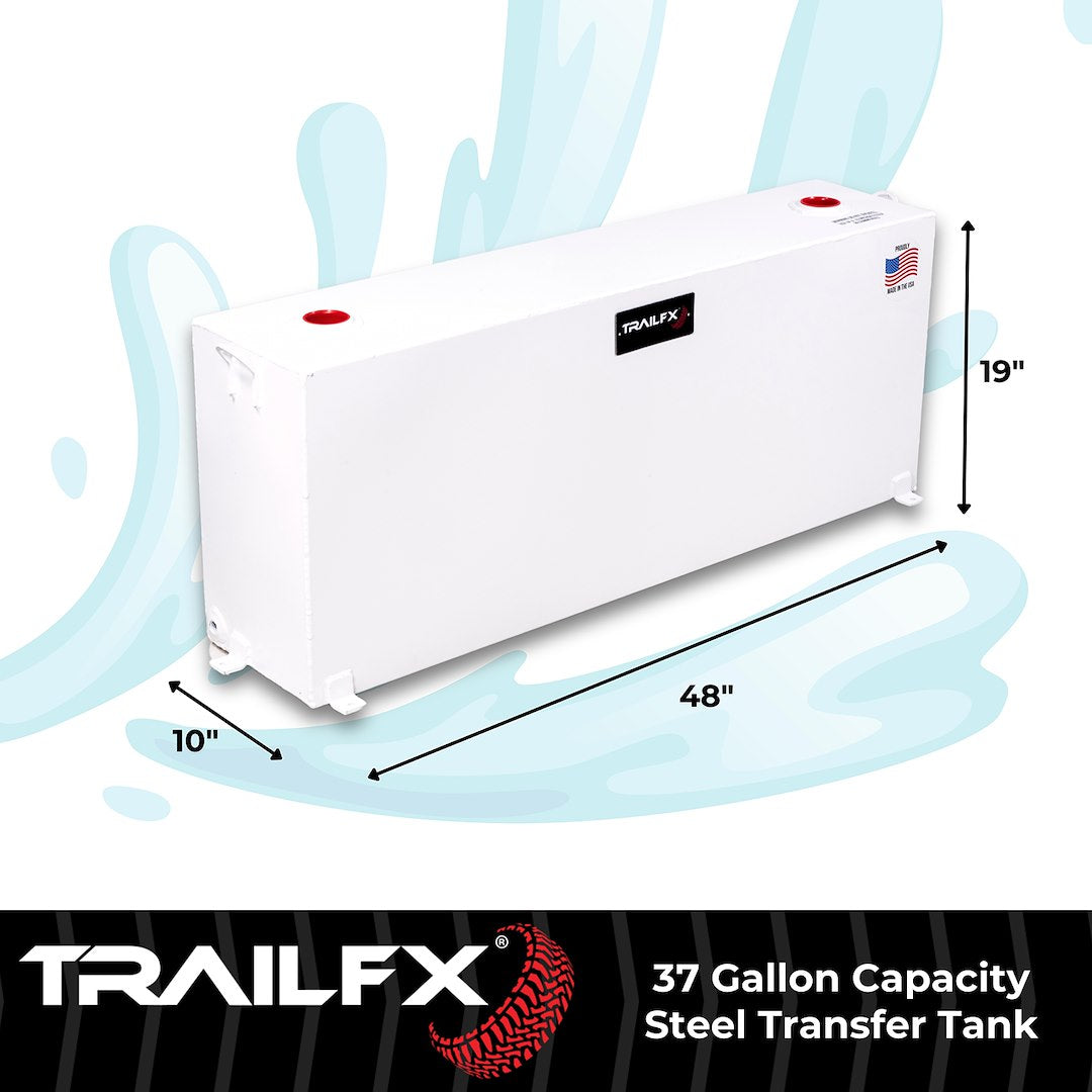 TrailFX 37 Gallon Steel Liquid Transfer Rectangle Tank-Matte Black (21040SB)