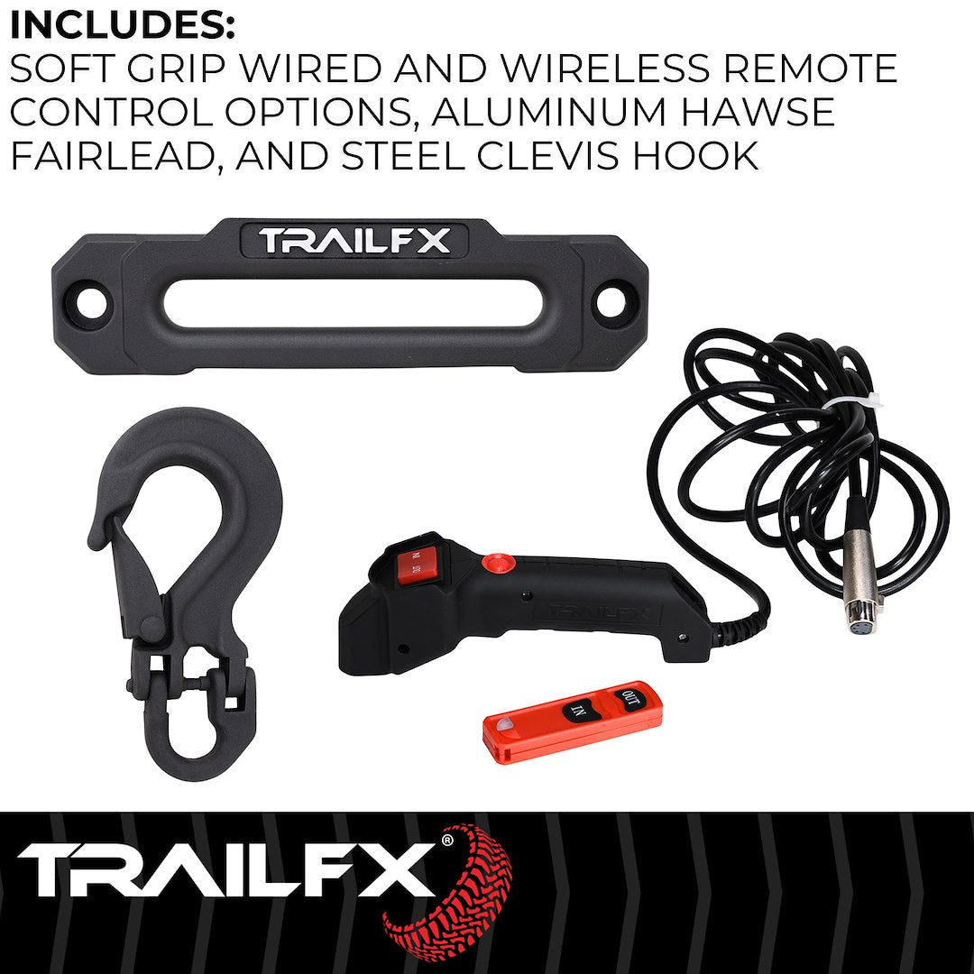 TrailFX Reflex 2.0 Synthetic Rope Winch 12000 Lb (WRS212B)