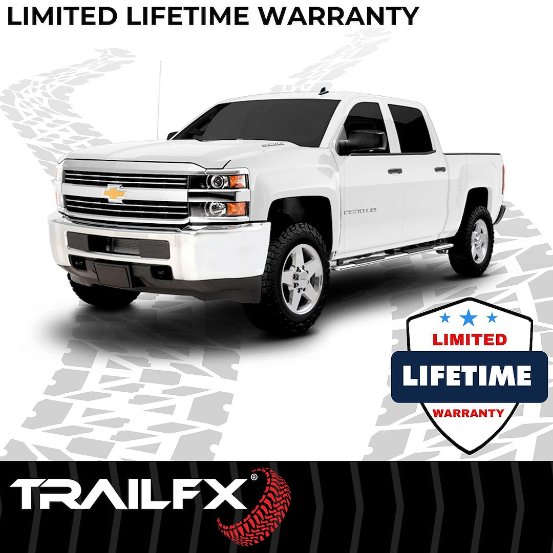 TrailFX T4 Trapezoid Step Bar For GM Silverado/Sierra 2500/3500 Crew-Stainless (A4002S)