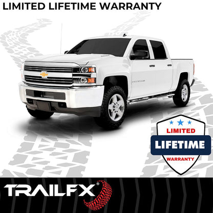 TrailFX T4 Trapezoid Step Bar For GM Silverado/Sierra 2500/3500 Crew-Stainless (A4002S)