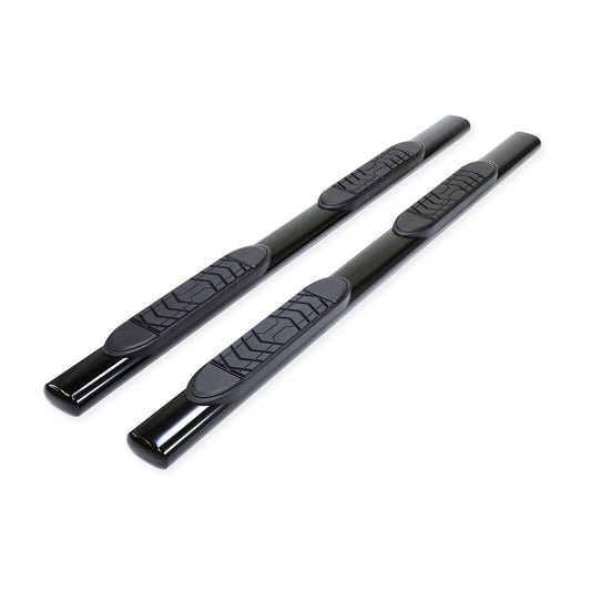 TrailFX 5" Oval Straight Step Bar For GM Silverado/Sierra Crew- Black (A7087B)