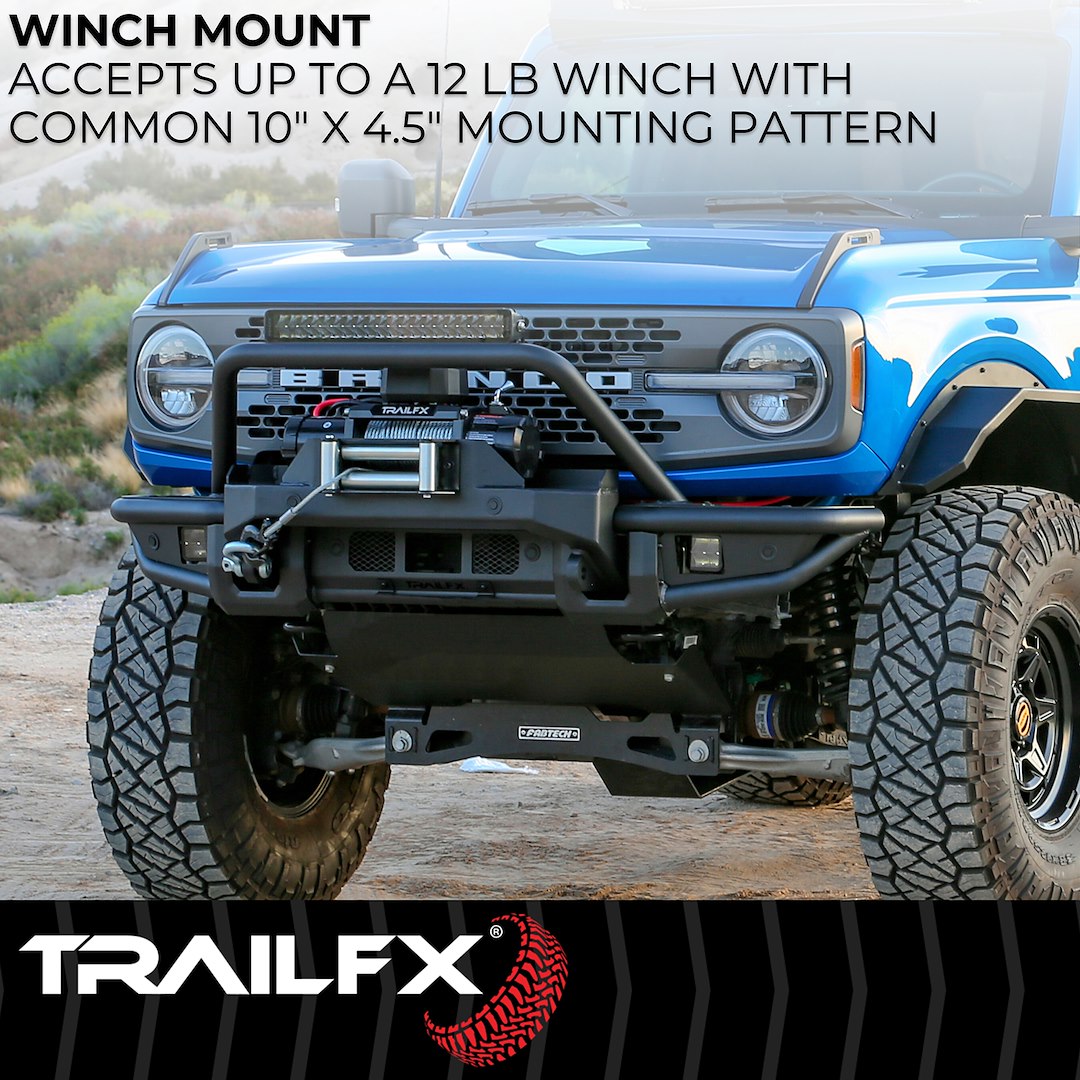 TrailFX Winch Mount Front Bumper For Ford Bronco (BR002T)