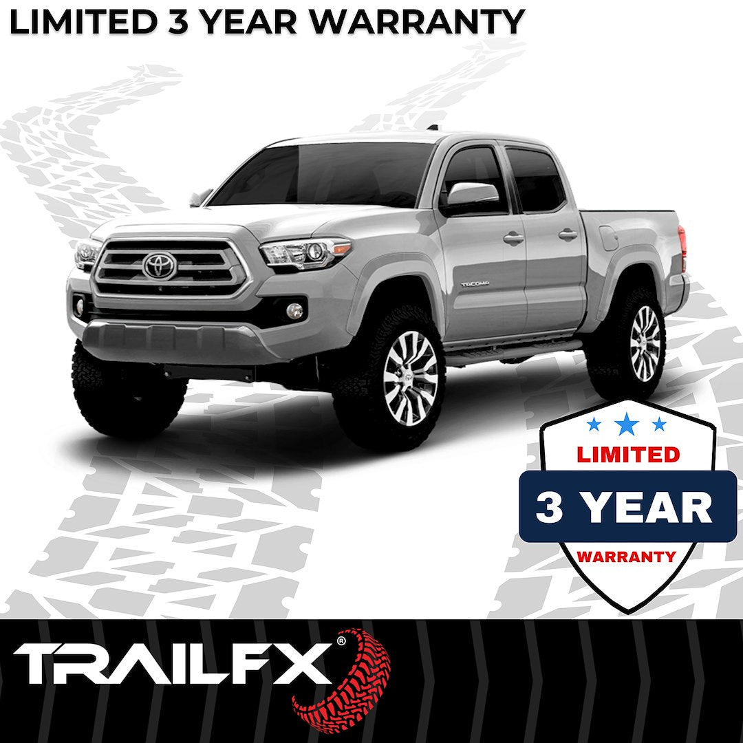 TrailFX 4" Oval Bent Step Bar For Toyota Tundra Crew- Black (A1008B)