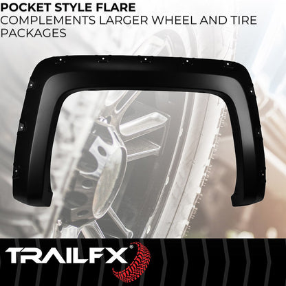 TrailFX Pocket Style Fender Flares For Chevrolet Silverado 1500 (TFC3004S)