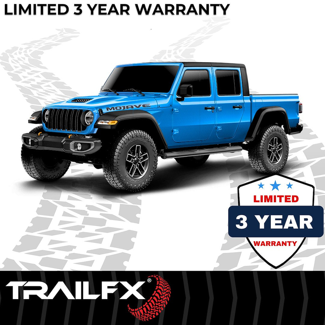 TrailFX 4" Oval Straight Step Bar For GM Tahoe/Yukon- Black (A1554T)