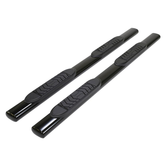 TrailFX 5" Oval Straight Step Bar For GM Silverado/Sierra Standard- Black (A7036B)