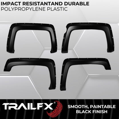 TrailFX Pocket Style Fender Flares For Chevrolet Silverado 1500 (TFC3004S)