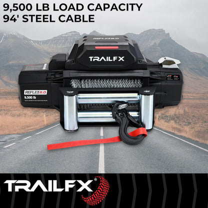 TrailFX Reflex 2.0 Steel Cable Winch 9500 Lb (WR295B)