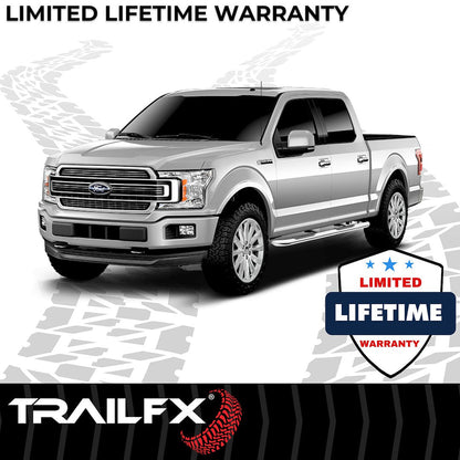 TrailFX 3" Round Step Bar For Ford F150-350 Crew- Stainless (A0052S)