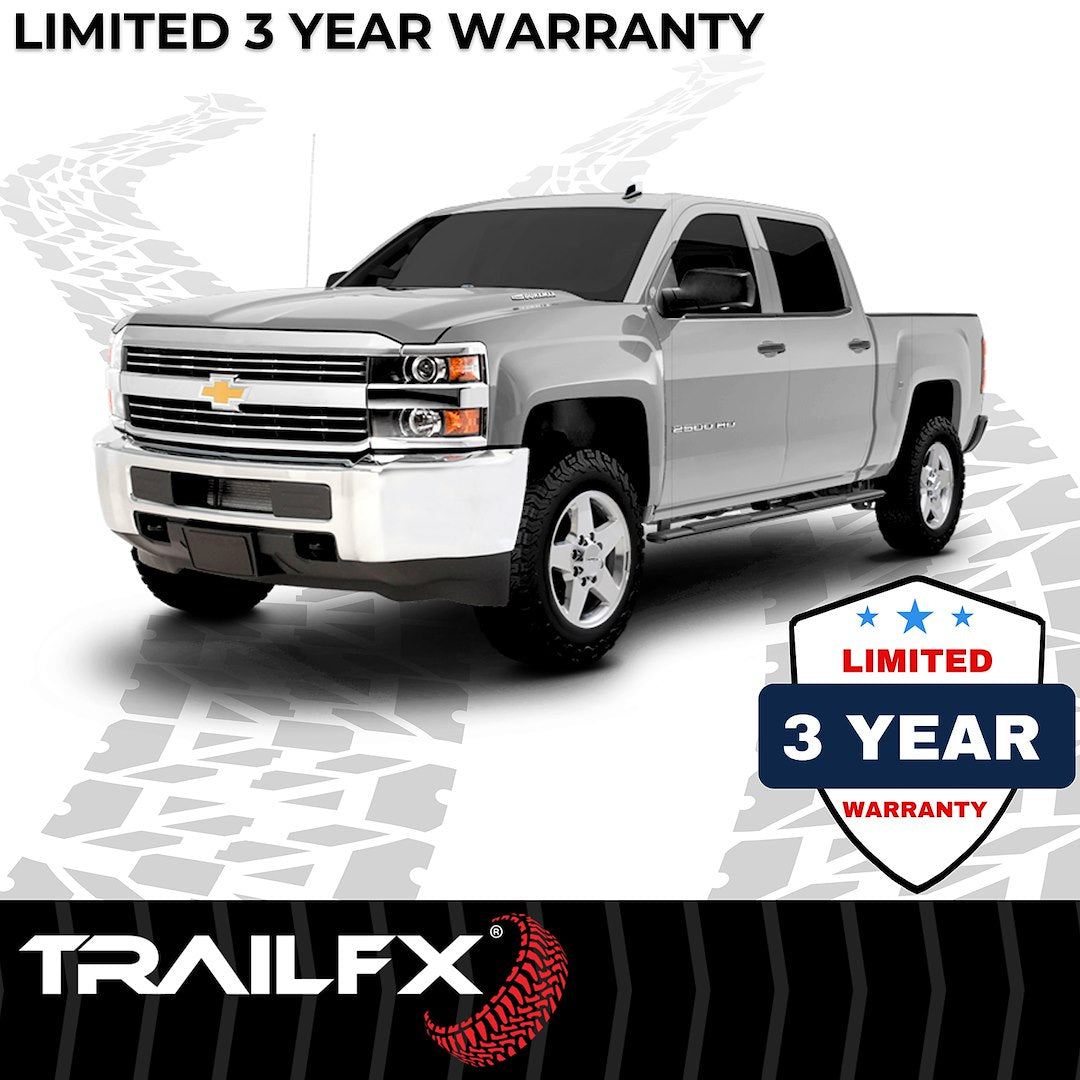 TrailFX T4 Trapezoid Step Bar For GM Silverado/Sierra Extended-Black (A4001B)
