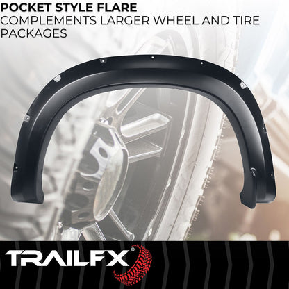 TrailFX Pocket Style Fender Flares For Chevrolet Silverado 1500 (TFC3005S)