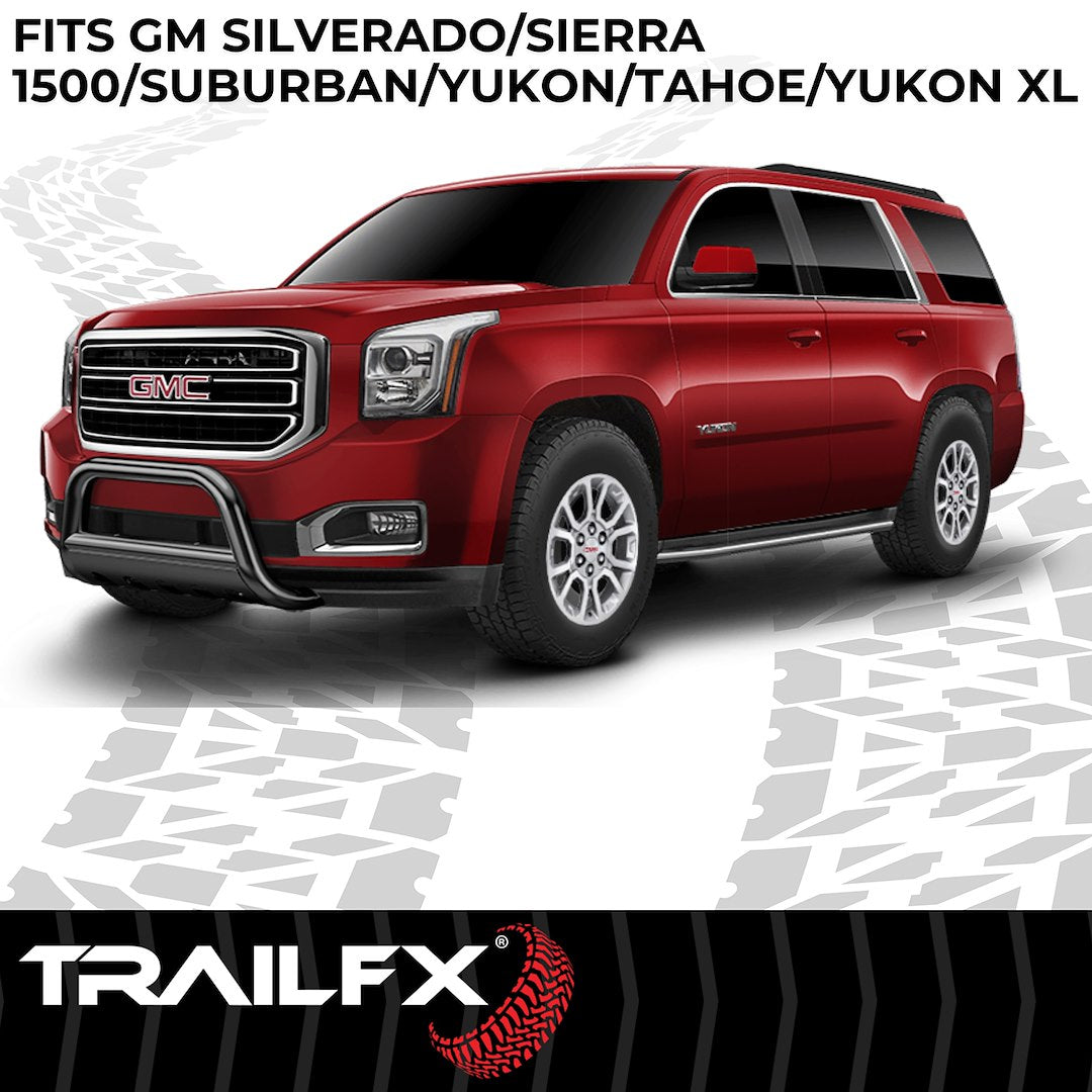 TrailFX 3" Round Bull Bar For GM- Black (B0033B)