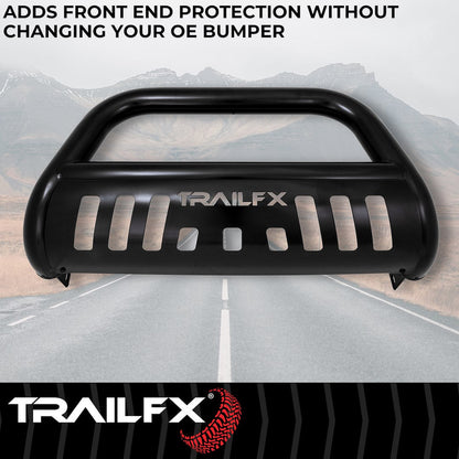 TrailFX 3" Round Bull Bar For Ford Ranger- Black (B0039B)