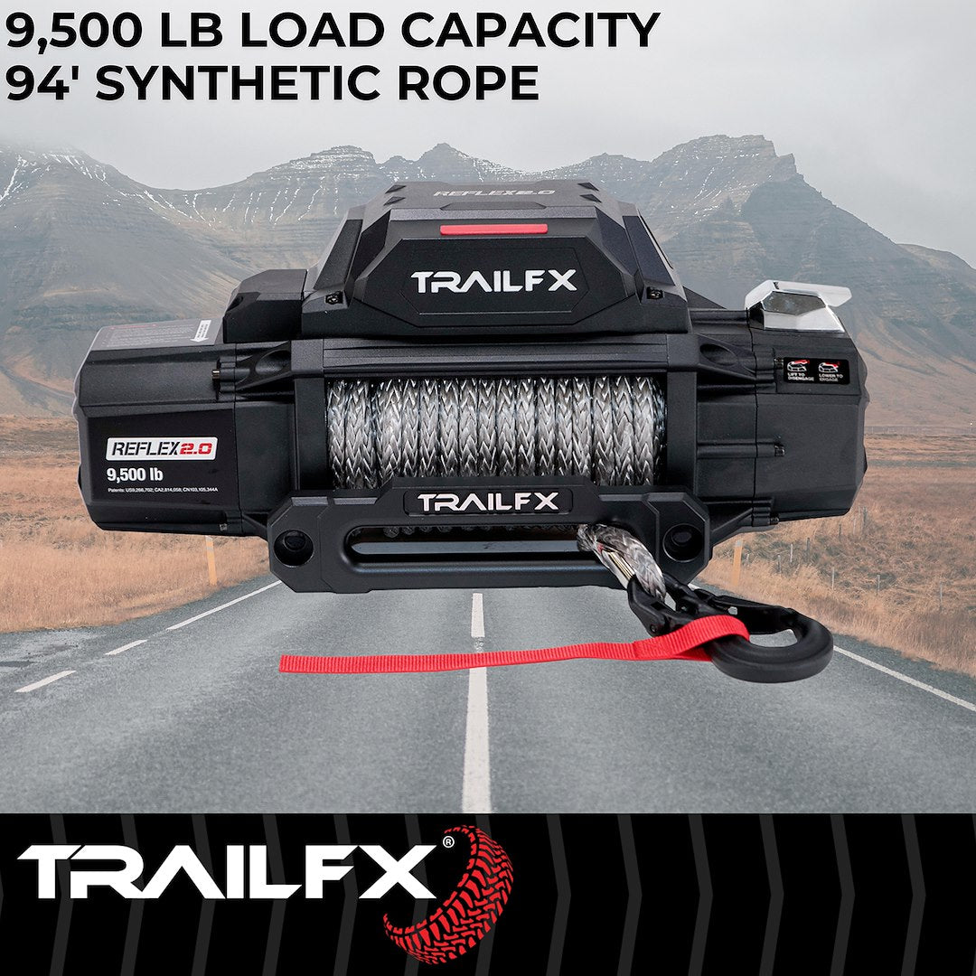 TrailFX Reflex 2.0 Synthetic Rope Winch 9500 Lb (WRS295B)