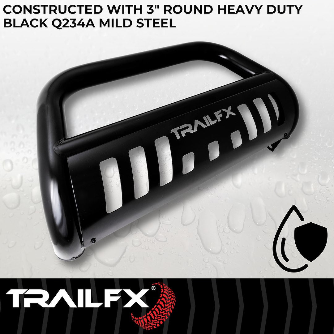 TrailFX 3" Round Bull Bar For Toyota Tacoma-Black (B0030B)