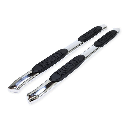 TrailFX 5" Oval Bent Step Bar For GM Silverado/Sierra Extended-Stainless (A7064S)