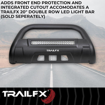 TrailFX 3.5" Oval Bull Bar w/Light Option For Toyota Tundra- Black (B1614T)