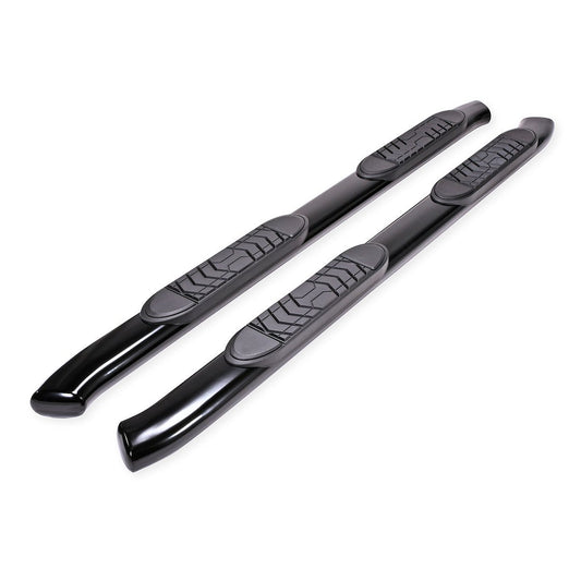 TrailFX 5" Oval Bent Step Bar For GM Silverado/Sierra Extended-Black (A7066B)