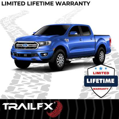 TrailFX 3" Round Step Bar For Ford Ranger Crew- Stainless (A0060S)