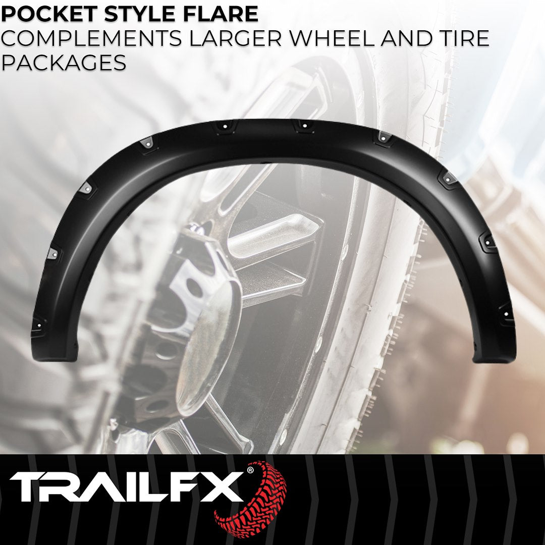 TrailFX Pocket Style Fender Flares for Ram 2500/3500 (TFD3006S)