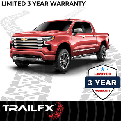 TrailFX T4 Trapezoid Step Bar For GM Silverado/Sierra Extended-Black (A4018B)