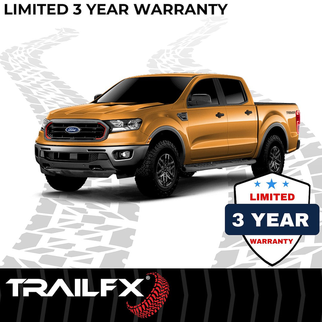 TrailFX 4" Oval Bent Step Bar For Jeep Gladiator-Black (A1017B)