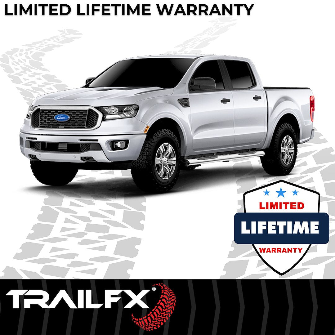 TrailFX 5" Oval Straight Step Bar For Ford Ranger Extended-Stainless (A7093S)