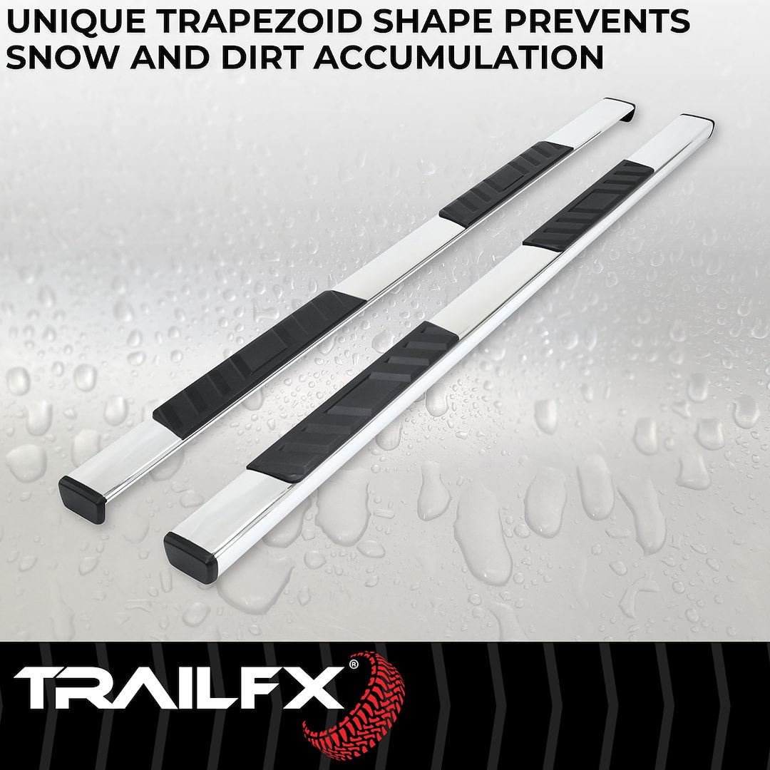 TrailFX T4 Trapezoid Step Bar For Ram 1500-3500 Crew-Stainless (A4012S)