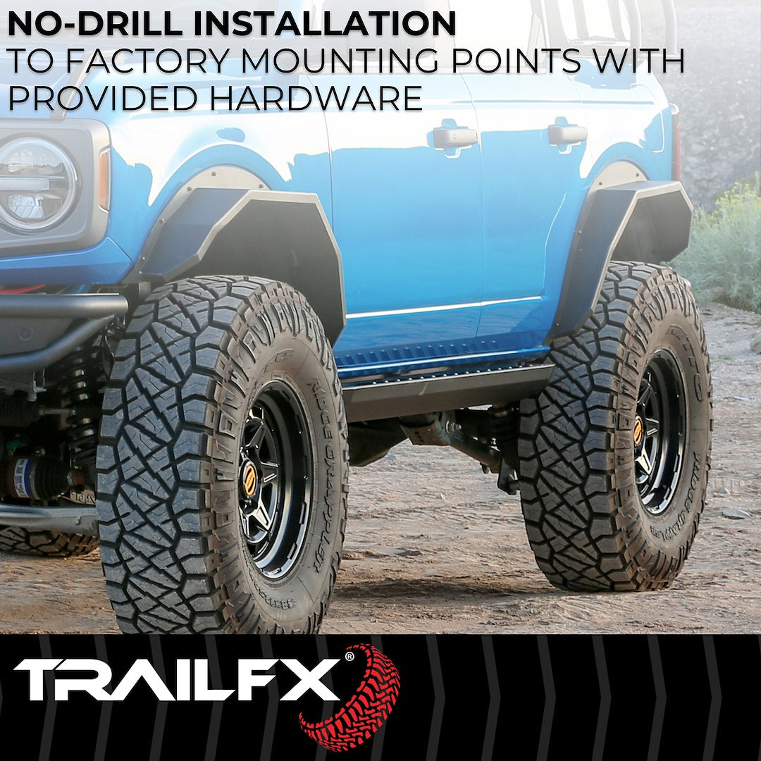 TrailFX Rear Angled Fender Flares For Ford Bronco 2 Door (BR014T)