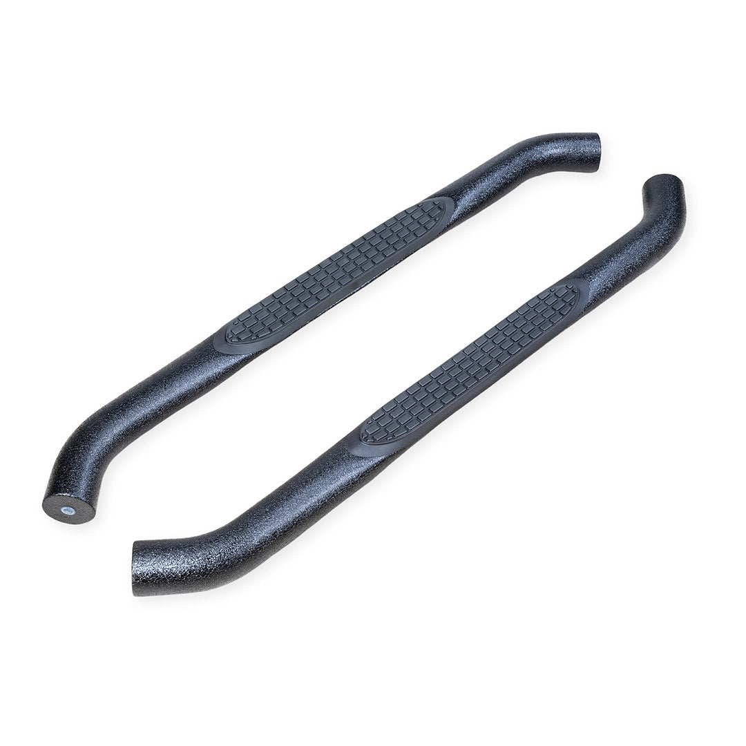 TrailFX 3" Round Step Bar For Jeep Wrangler JK 4 Dr- Black (A0027T)
