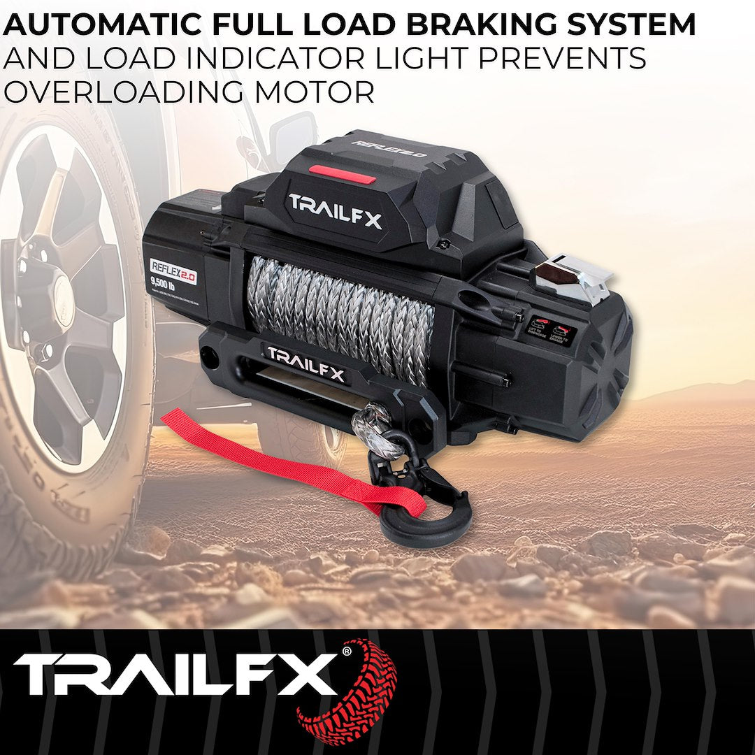 TrailFX Reflex 2.0 Synthetic Rope Winch 9500 Lb (WRS295B)