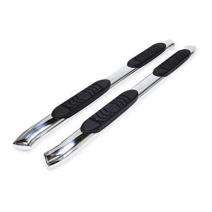 TrailFX 5" Oval Bent Step Bar For GM Silverado/Sierra Crew-Stainless (A7086S)