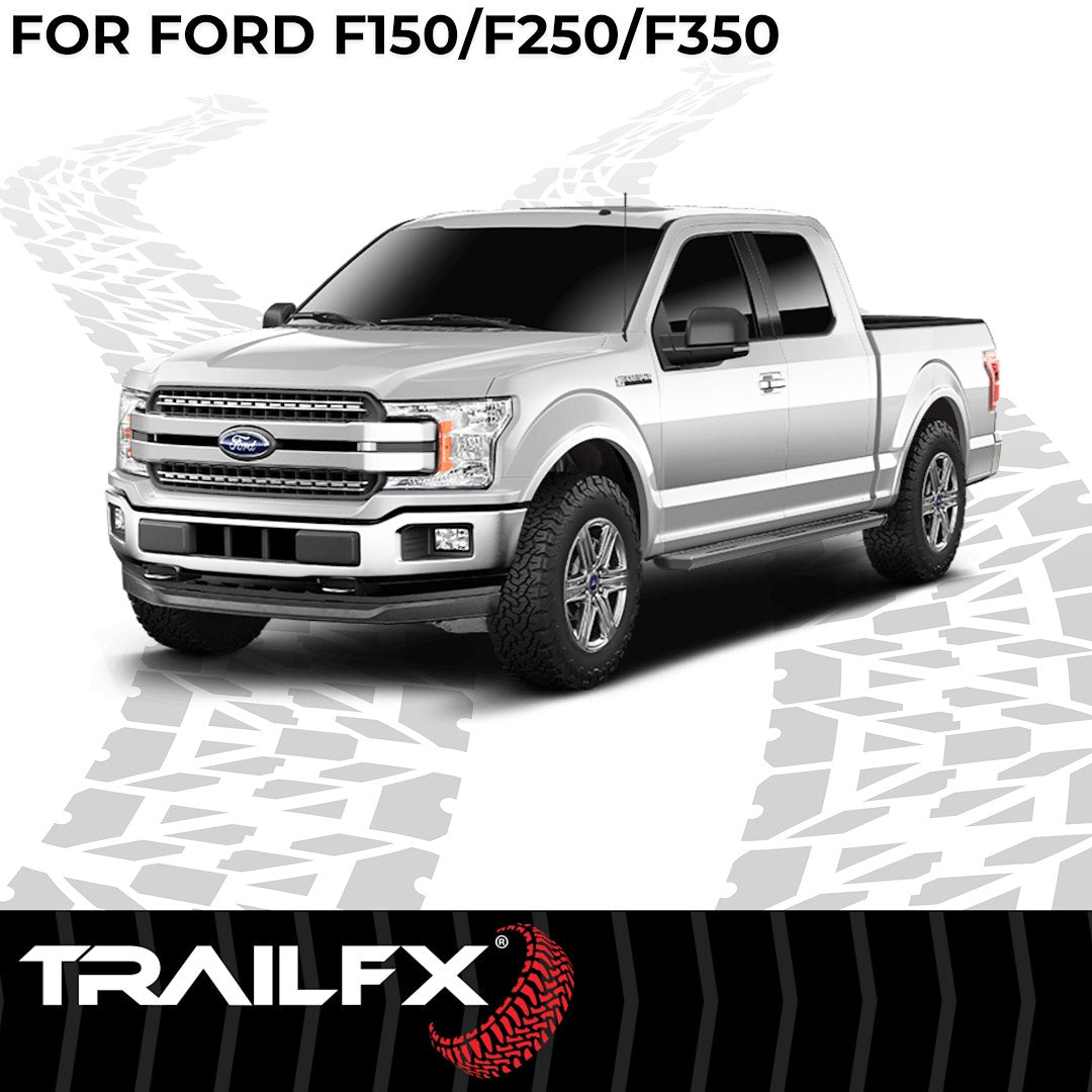 TrailFX A6 Running Boards for Ford F150/250/350 Extended Cab (AL6007B)