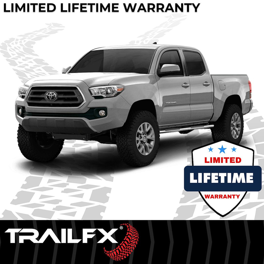 TrailFX T4 Trapezoid Step Bar For Toyota Tacoma Crew-Stainless (A4023S)