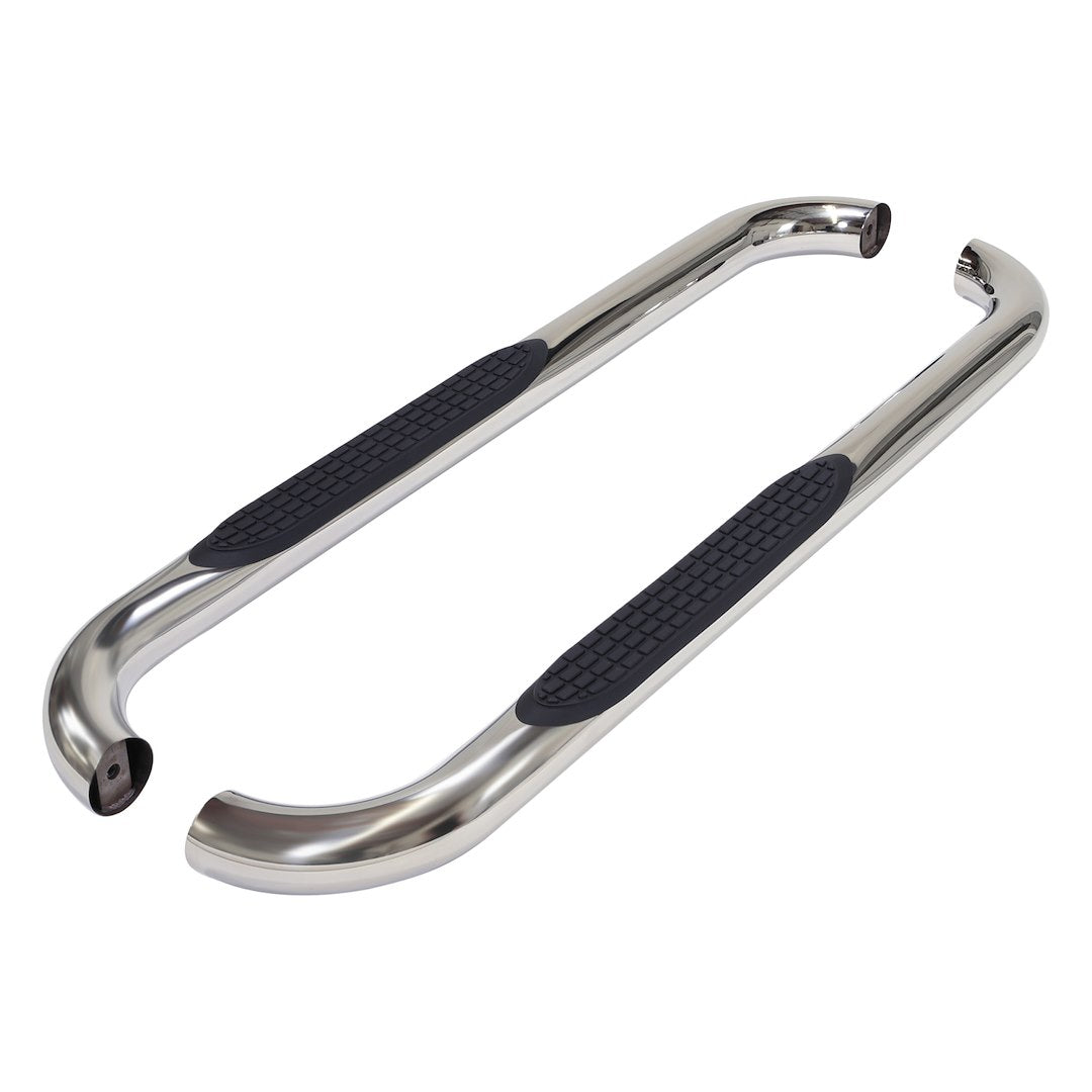 TrailFX 3" Round Step Bar For GM Silverado/Sierra Standard- Stainless (A0032S)
