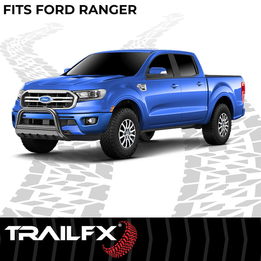 TrailFX 3" Round Bull Bar For Ford Ranger- Black (B0039B)