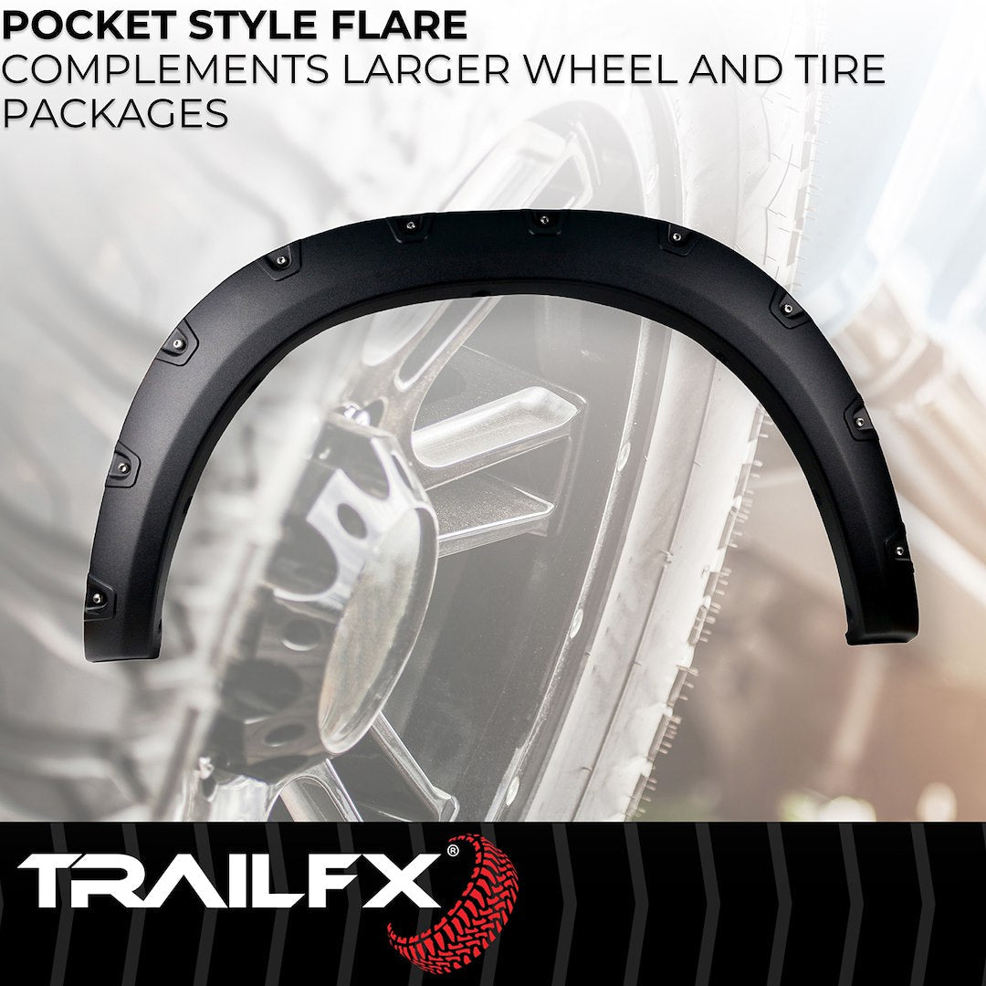 TrailFX Pocket Style Fender Flares For Ram 2500/3500, Textured (TFD3004T)