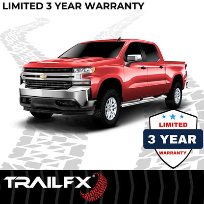 TrailFX 4" Oval Straight Step Bar For Jeep Wrangler JL 4 Dr- Stainless (A1545S)