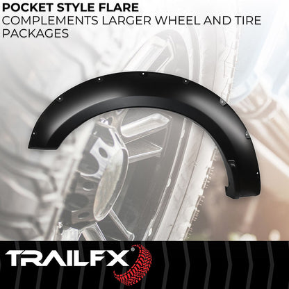 TrailFX Pocket Style Fender Flares for Ford F250/350 (TFF3007S)