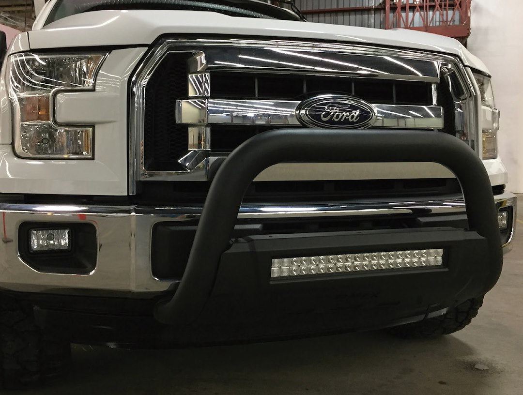 TrailFX 3.5" Oval Bull Bar w/Light Option For Ford F150/Expedition- Black (B1607B)