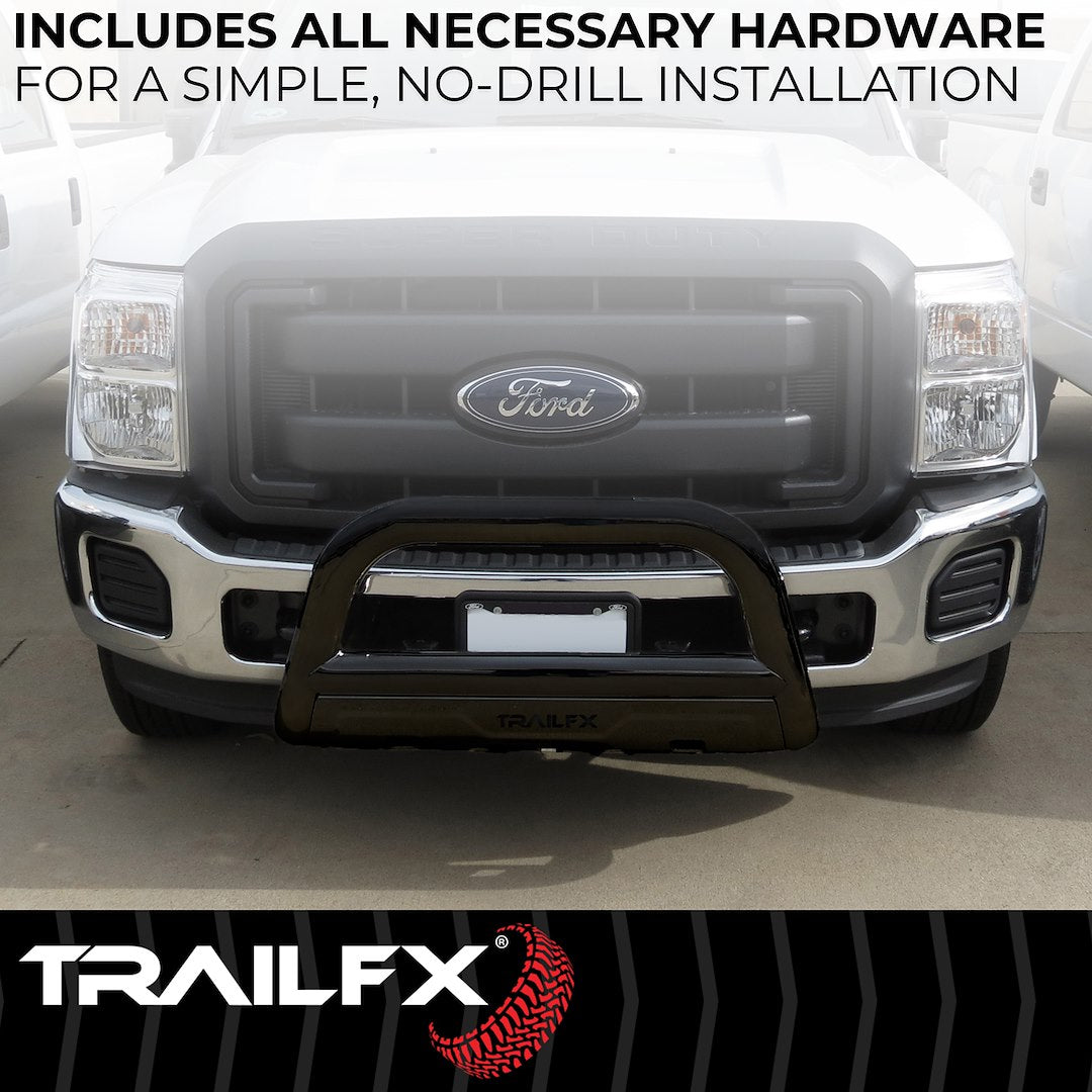 TrailFX 3" Round Bull Bar For Ford Ranger- Black (B0039B)